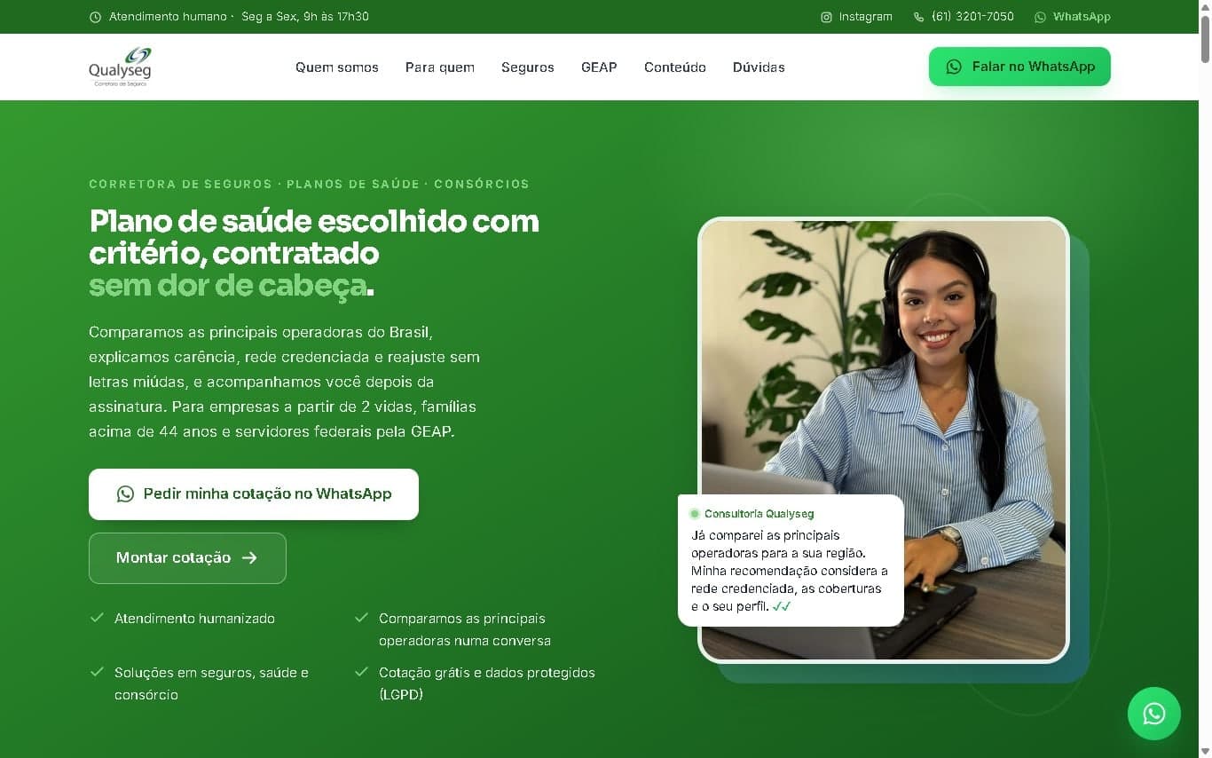 Print do projeto Qualyseg